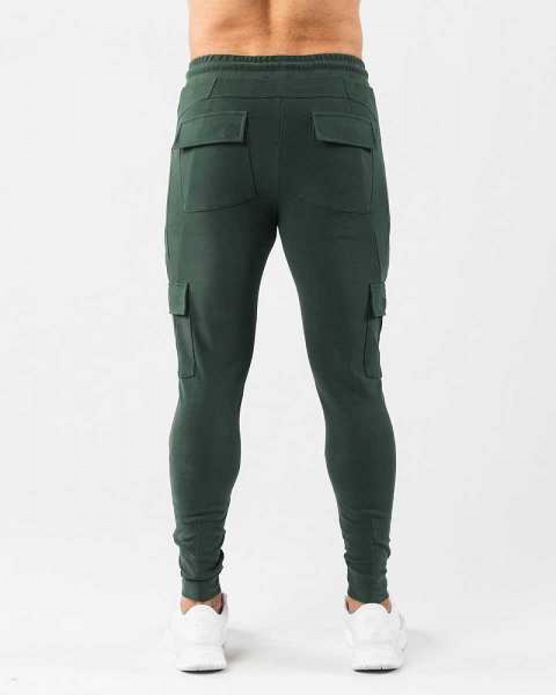 Green Men's Alphalete Identity Cargo Jogger | UAE-946081