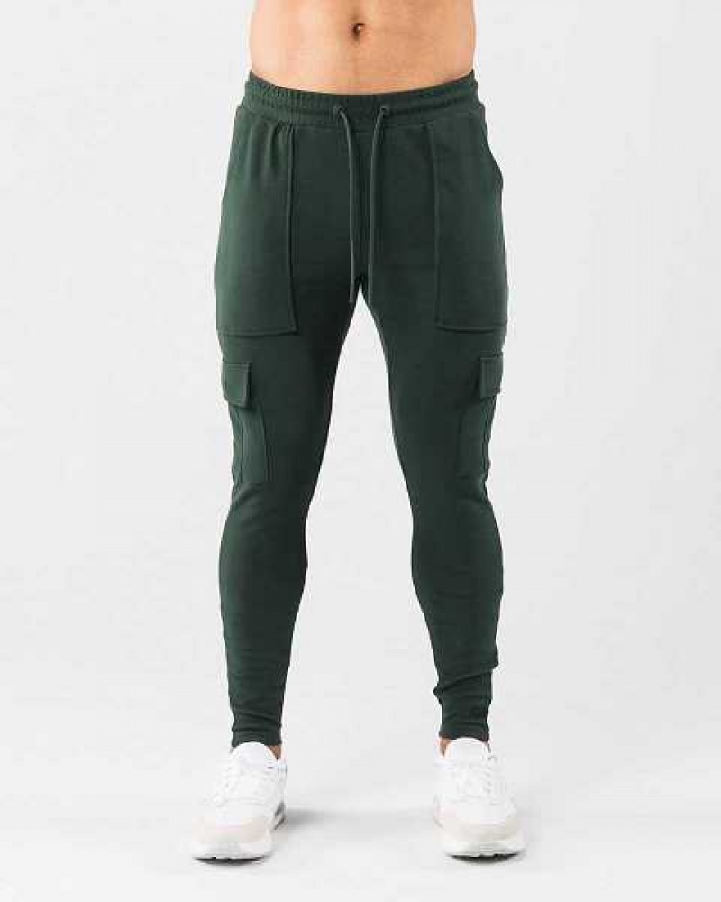 Green Men\'s Alphalete Identity Cargo Jogger | UAE-946081