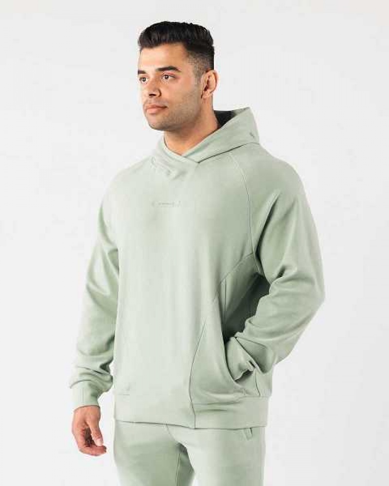 Green Men's Alphalete Identity Pro Hoodie | UAE-843269