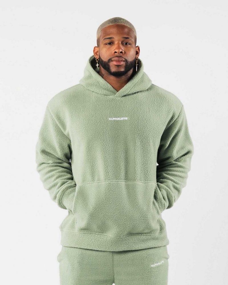 Green Men\'s Alphalete King Hoodie | UAE-480163