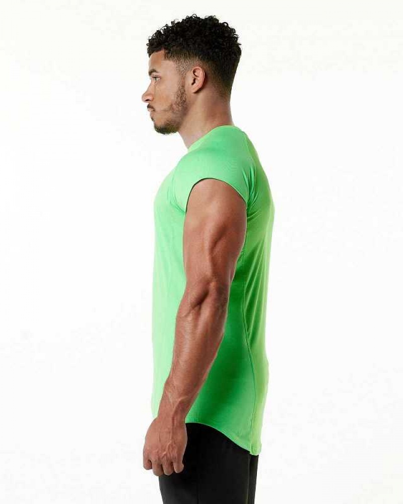 Green Men's Alphalete Velocity Tanks | UAE-549830