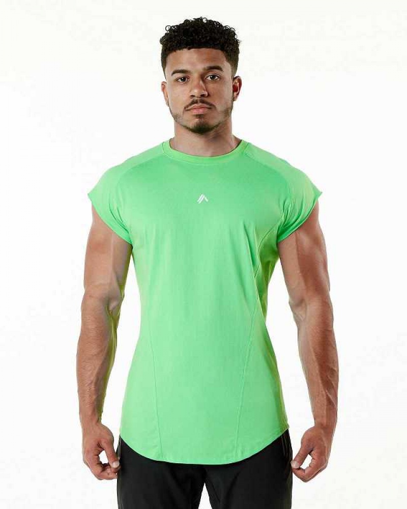 Green Men\'s Alphalete Velocity Tanks | UAE-549830