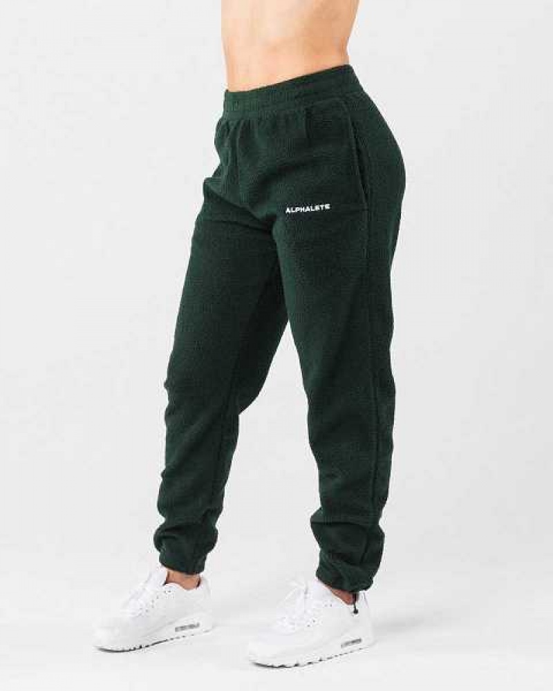 Green Unisex Alphalete King Jogger | UAE-150872