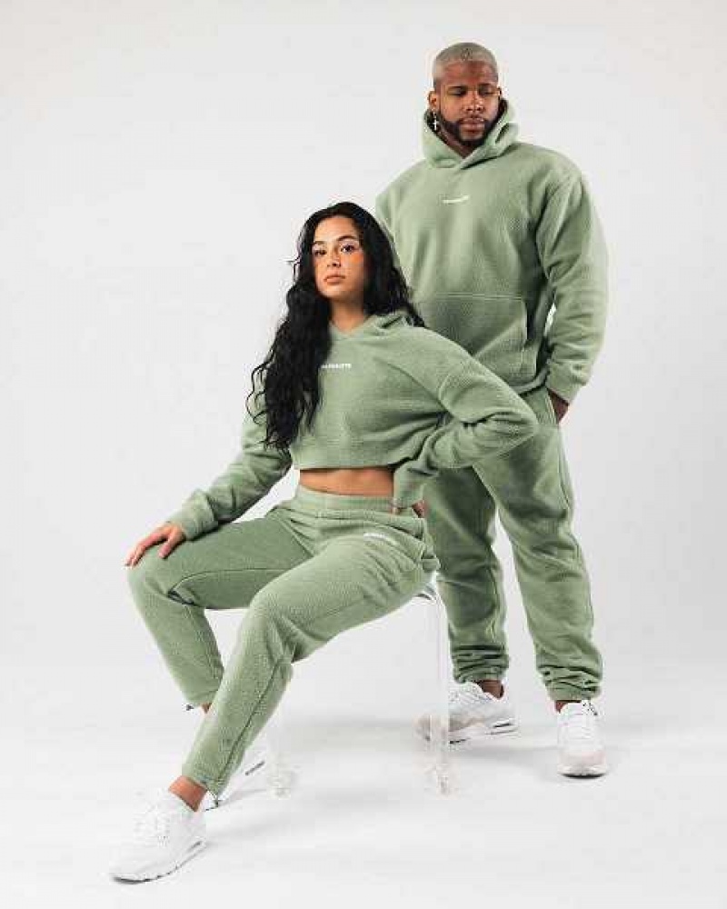 Green Unisex Alphalete King Jogger | UAE-635017