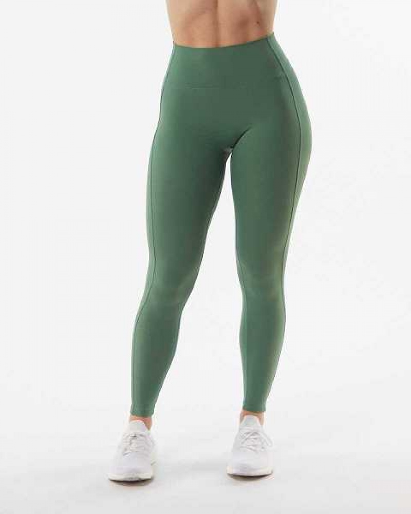 Green Women's Alphalete Pulse Kinetic Leggings | UAE-417386