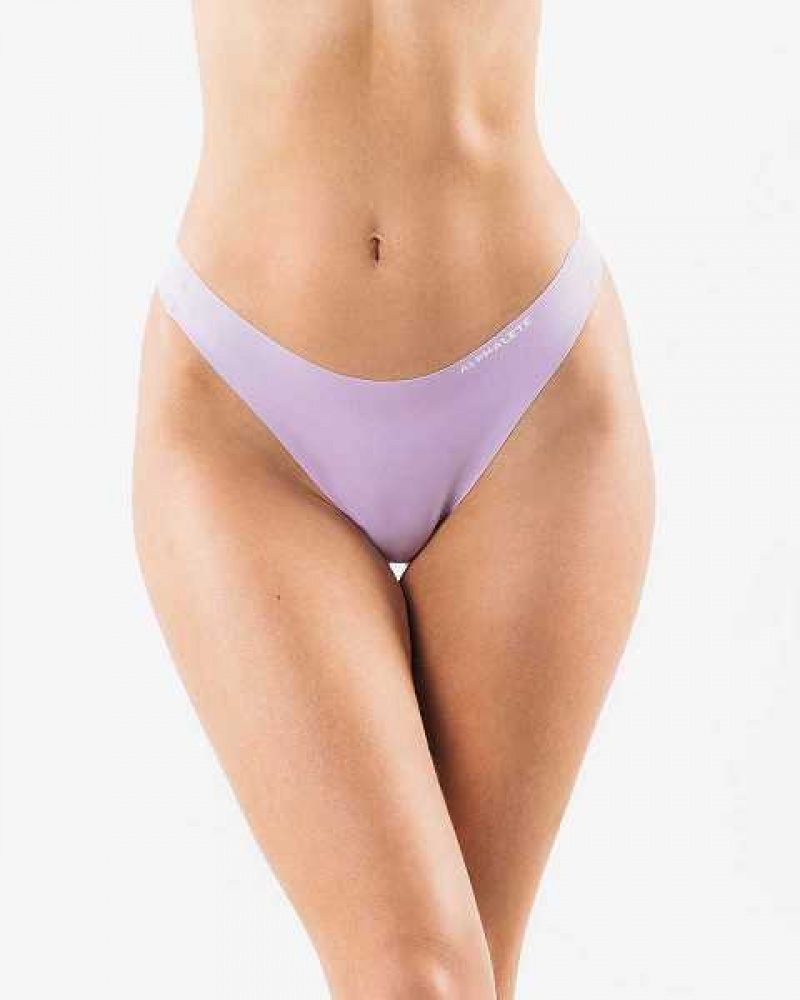 Green Women's Alphalete Seamless Thong 3pk Underwear | UAE-197850