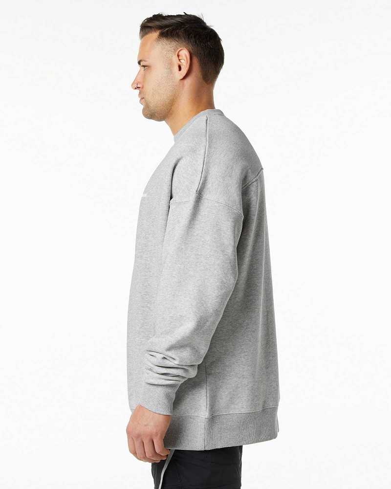 Grey Men's Alphalete Classic Crew Sweater | UAE-142560