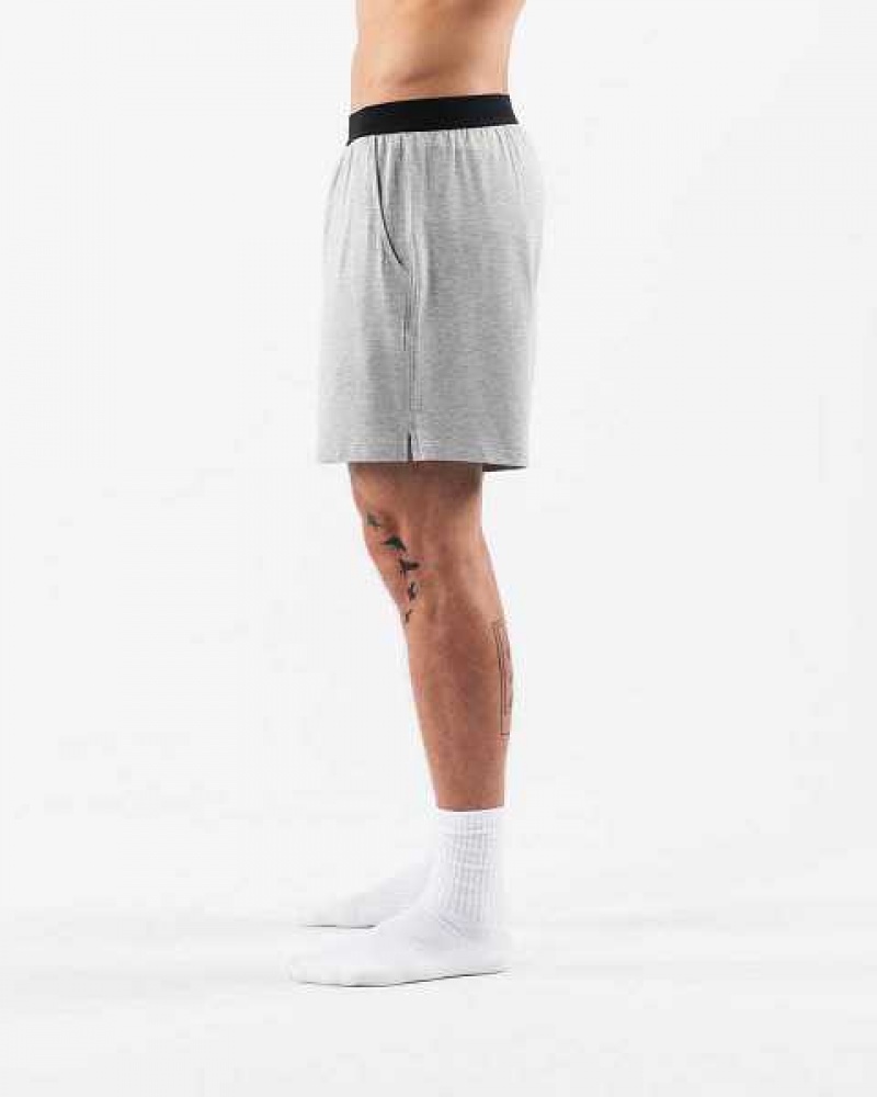 Grey Men's Alphalete Lounge Shorts | UAE-786924