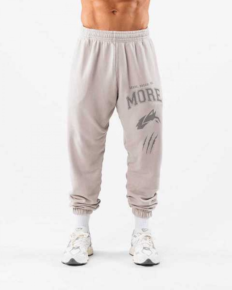 Grey Unisex Alphalete Earth Dye Graphic Jogger | UAE-102478