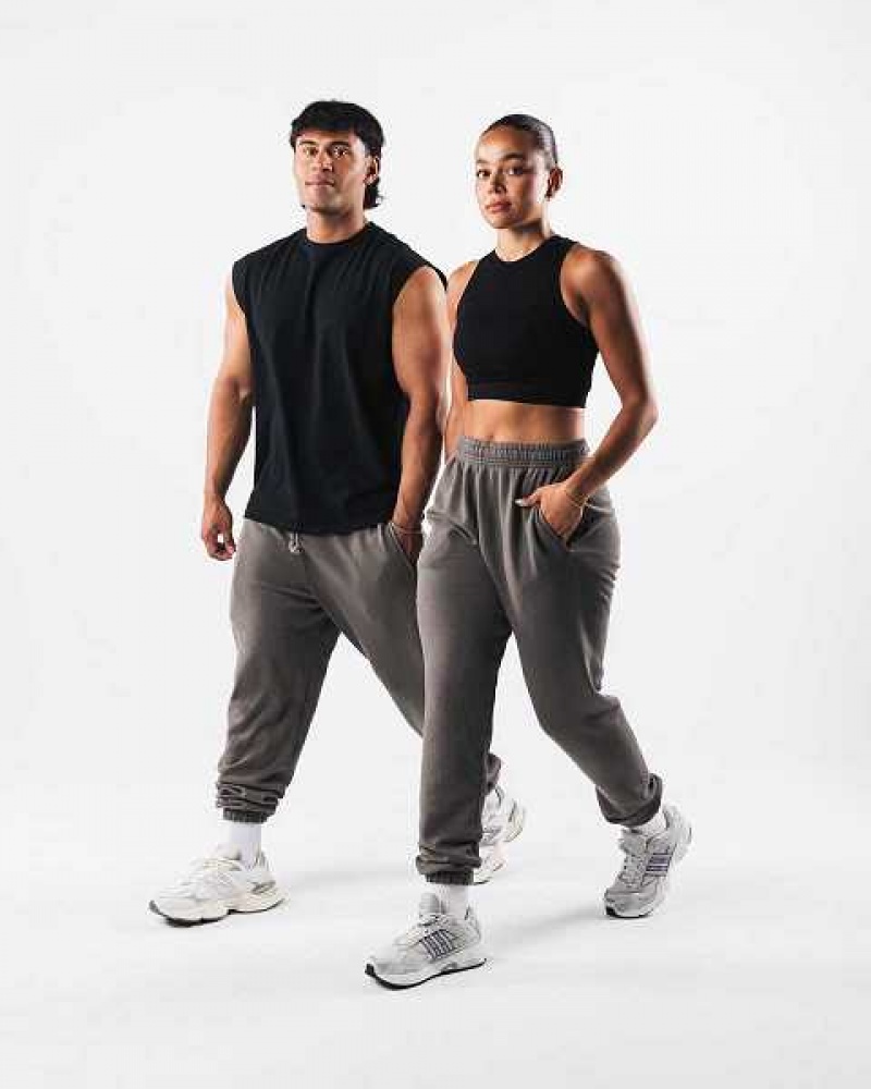 Grey Unisex Alphalete Earth Dye Natural Jogger | UAE-436127