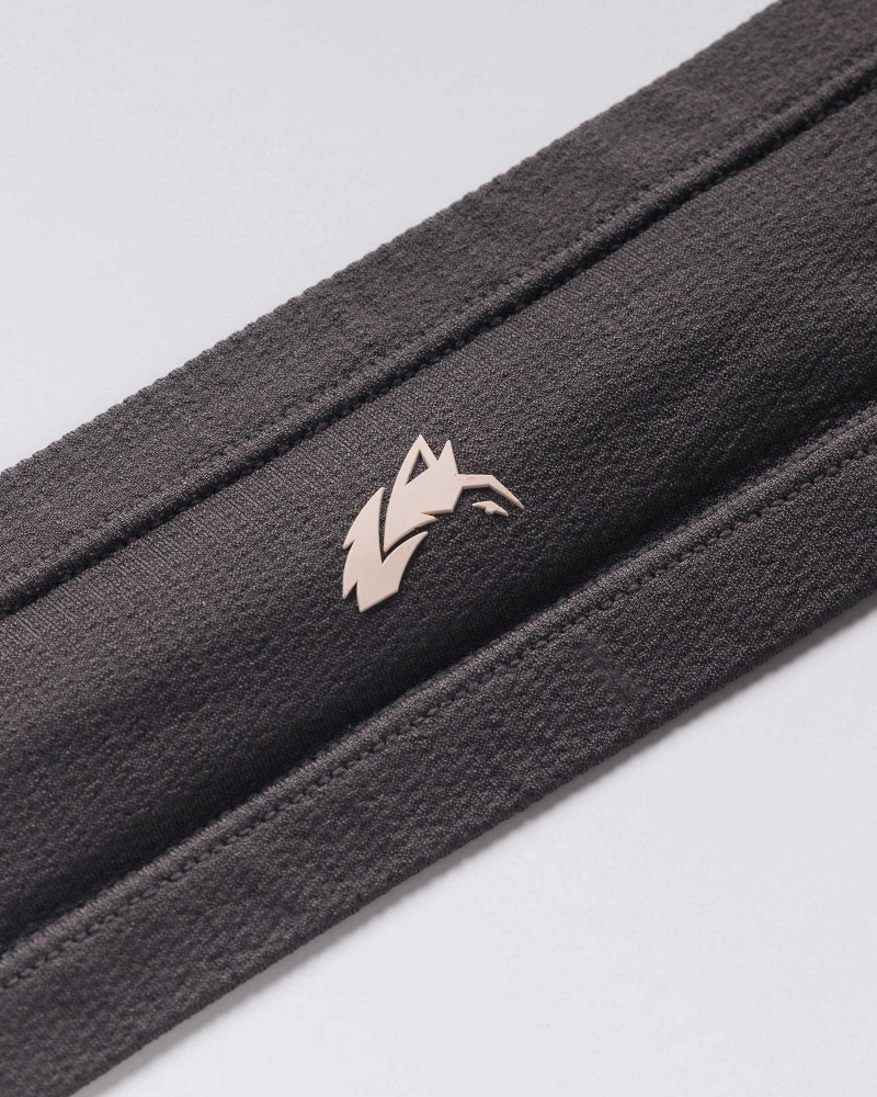 Grey Unisex Alphalete Wolf Head Airtech Headband | UAE-806473