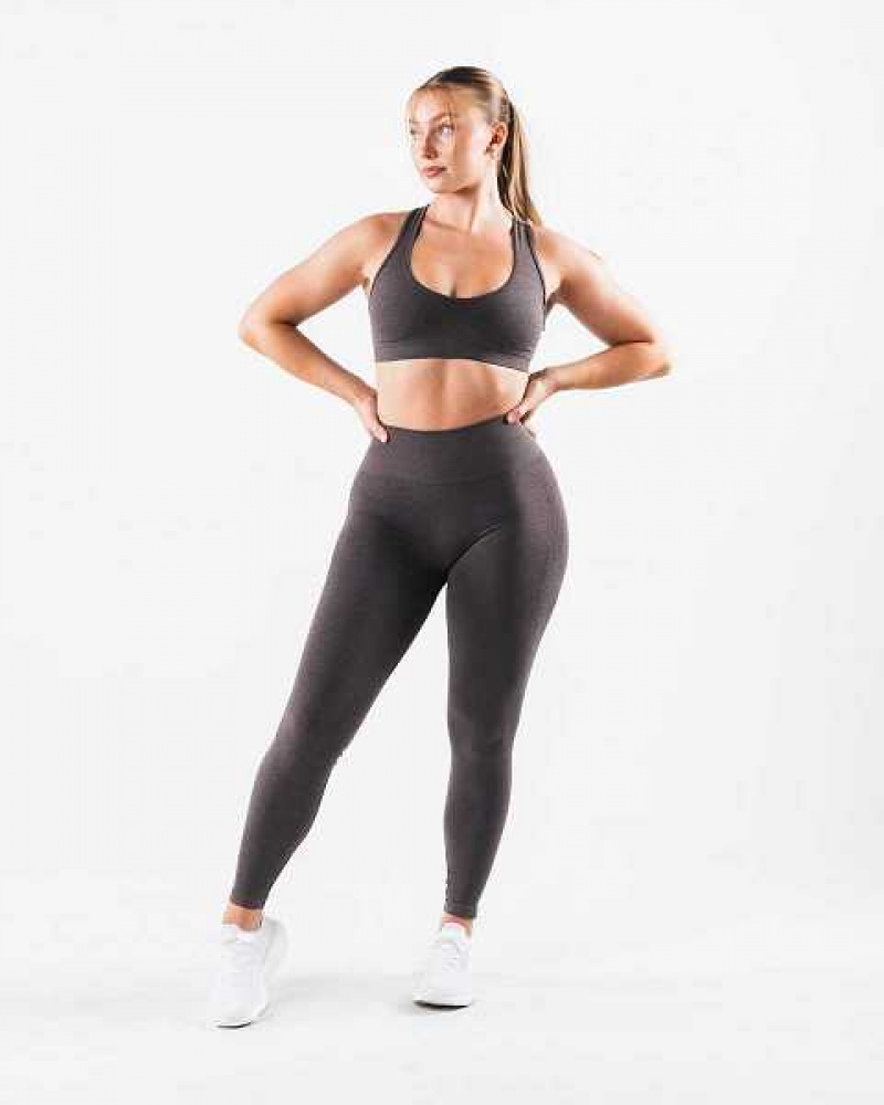 Grey Women's Alphalete Amplify Contour Leggings | UAE-241095