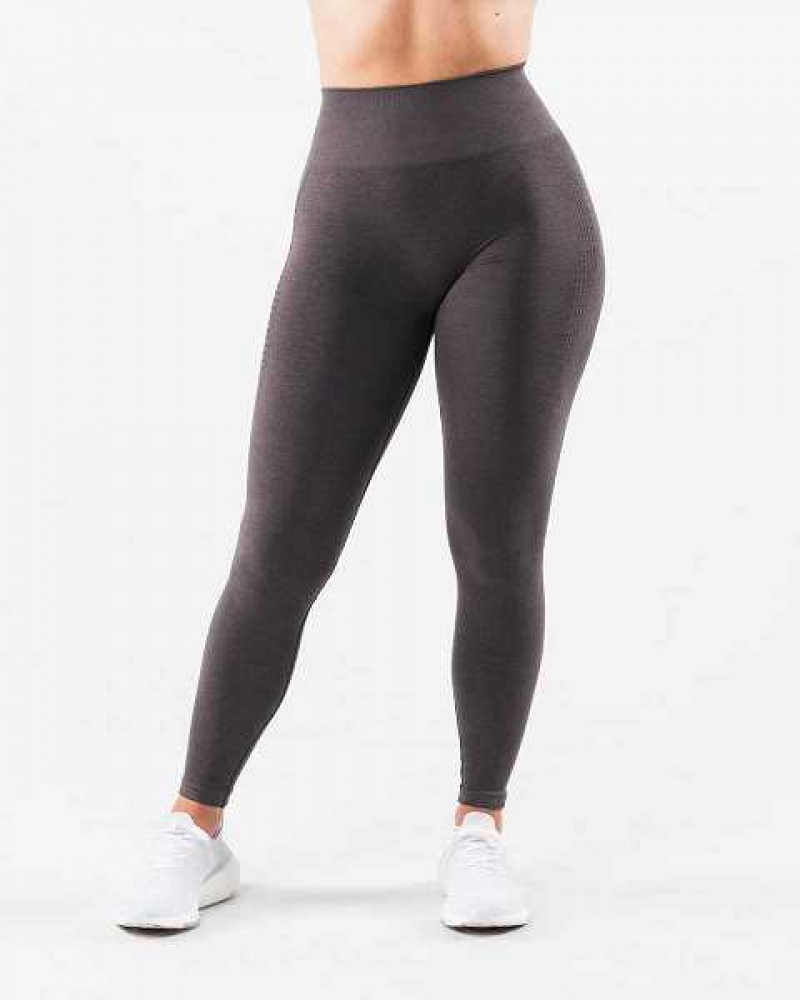 Grey Women's Alphalete Amplify Contour Leggings | UAE-241095