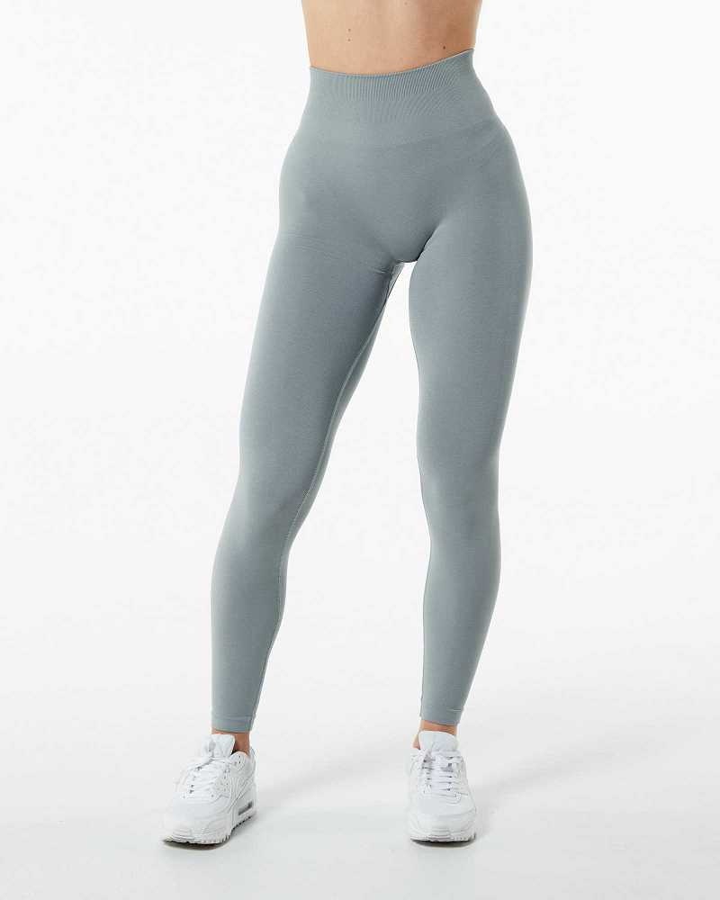 Grey Women's Alphalete Amplify Leggings | UAE-106385