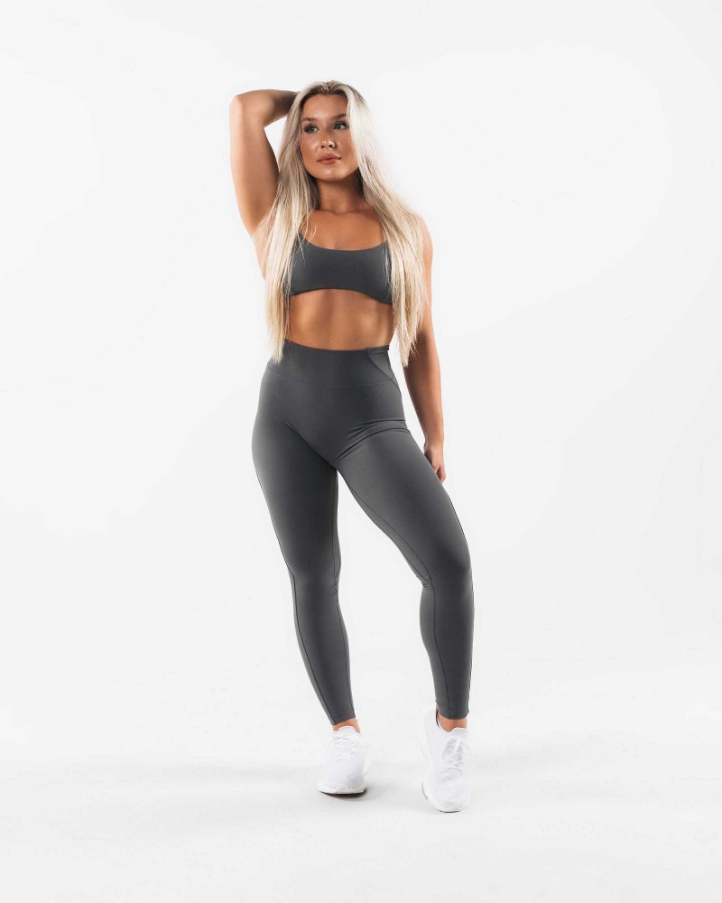 Grey Women's Alphalete Aura Leggings | UAE-946372