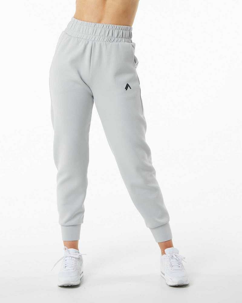 Grey Women's Alphalete ELMTS Cuffed Jogger | UAE-492581