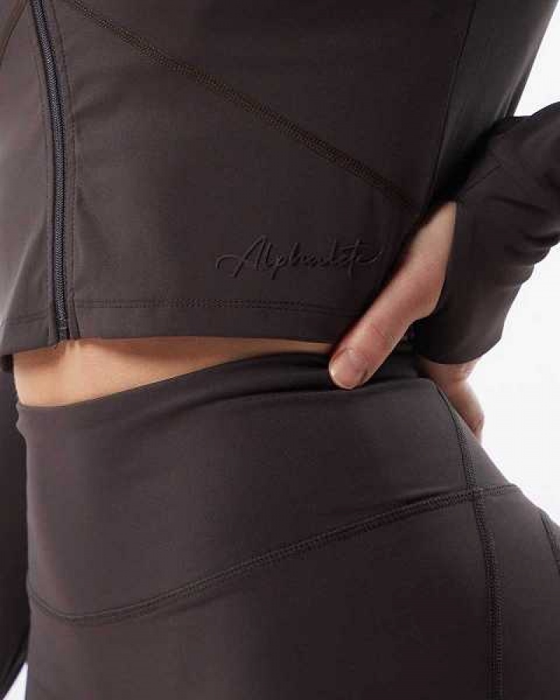 Grey Women's Alphalete Pulse Jackets | UAE-158604