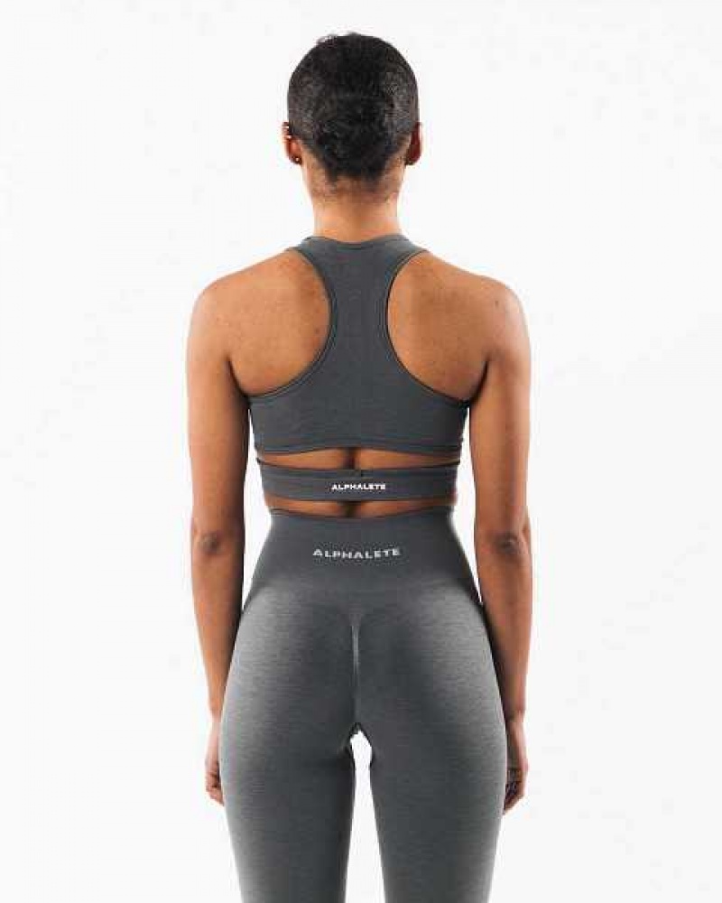 Grey Women's Alphalete Stratus Sports Bra | UAE-538942