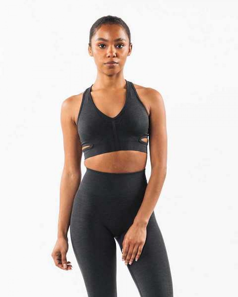 Grey Women\'s Alphalete Stratus Sports Bra | UAE-061394