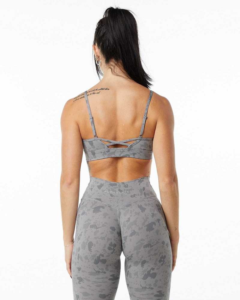 Grey Women's Alphalete Surface Limitless Sports Bra | UAE-412638