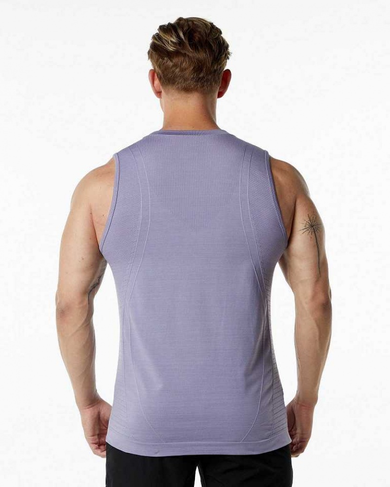 Lavender Men's Alphalete Ozone Tanks | UAE-768531