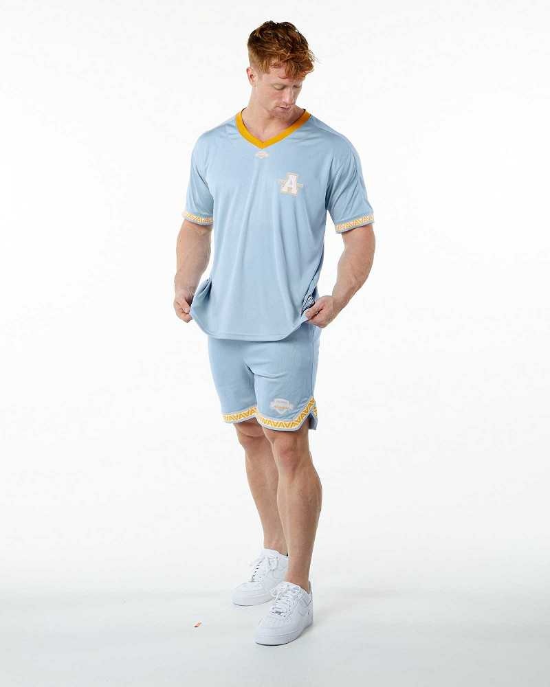 Light Blue Men's Alphalete Varsity NFL Jersey | UAE-609531