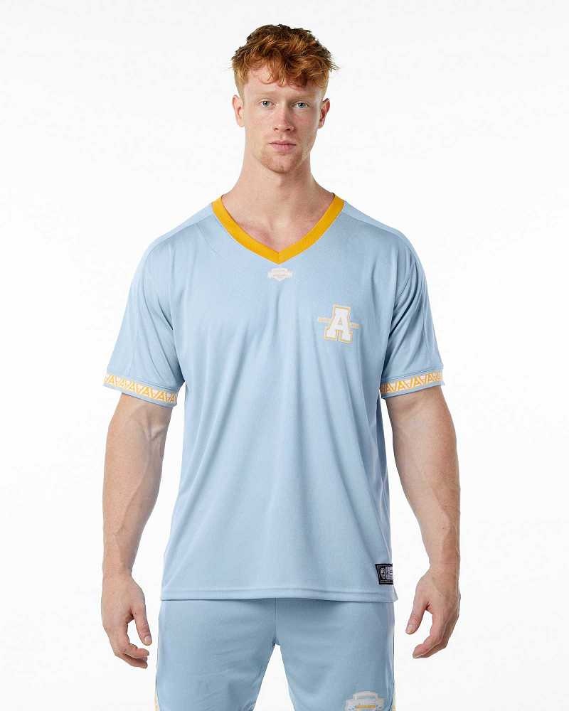 Light Blue Men\'s Alphalete Varsity NFL Jersey | UAE-609531