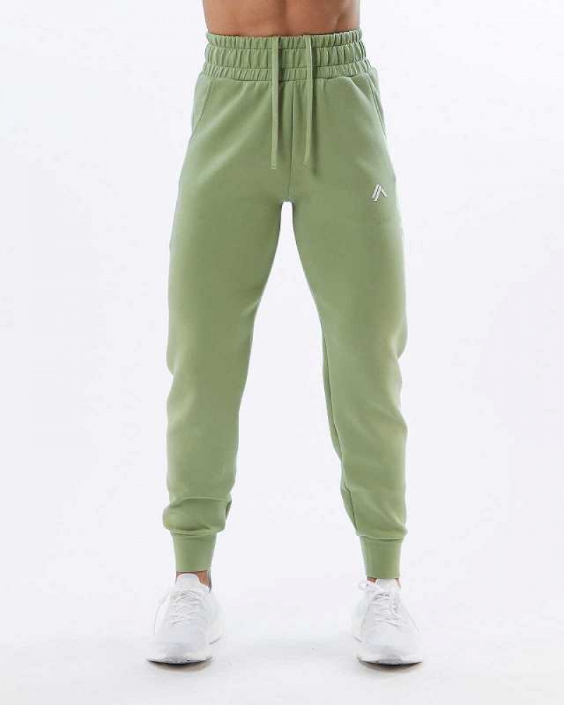 Light Green Women's Alphalete ELMTS Cuffed Jogger | UAE-479085