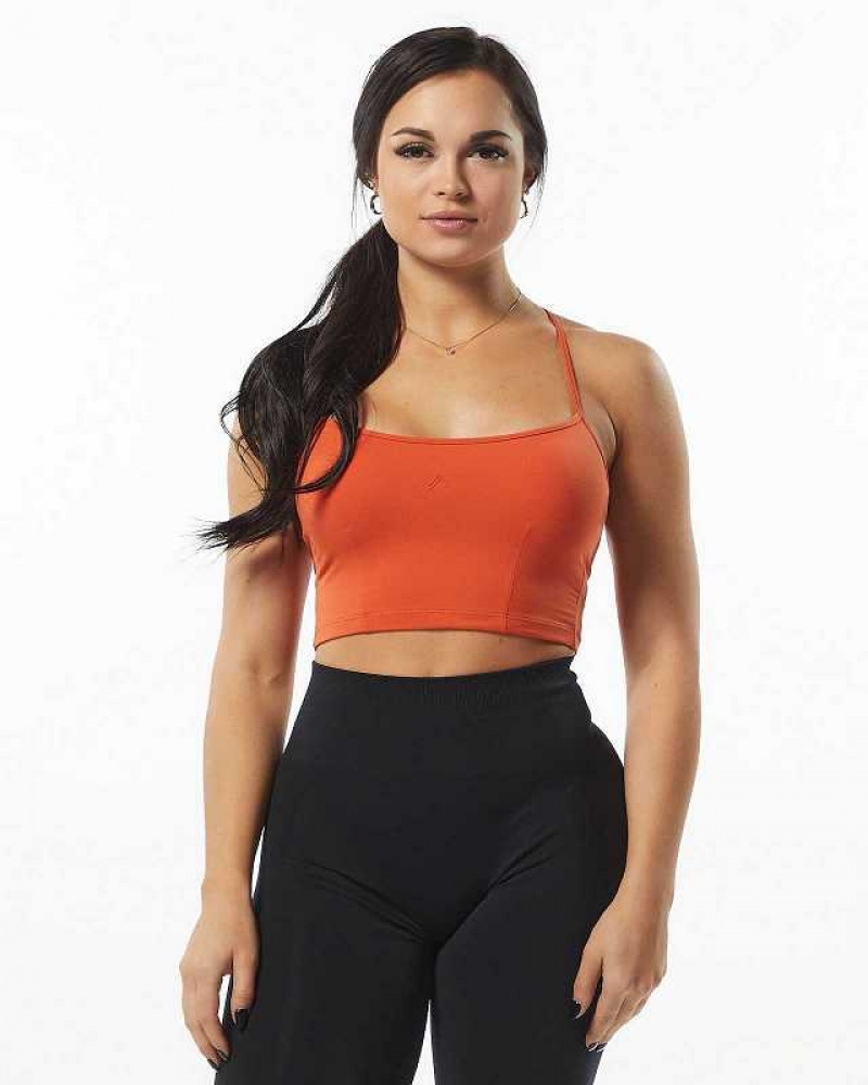 Orange Women\'s Alphalete Ultrasoft Camisole Tanks | UAE-781069