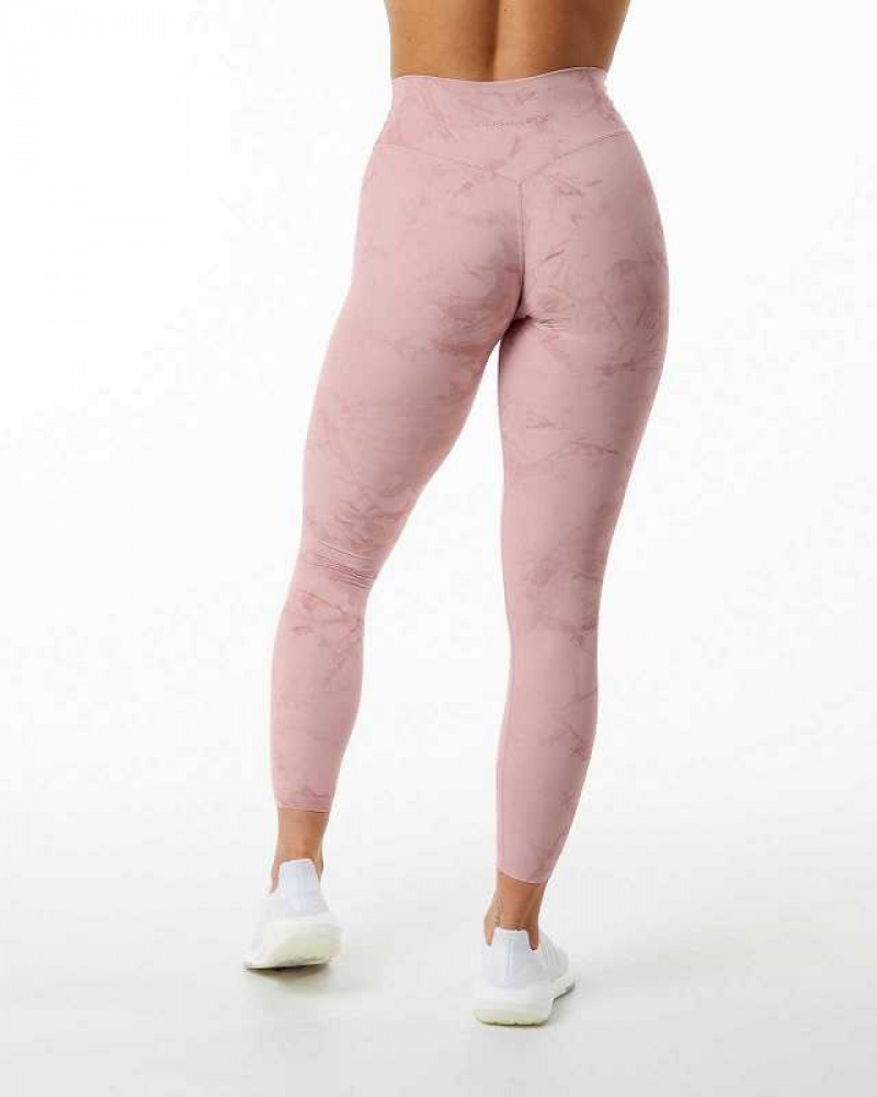 Pink Women's Alphalete Alphalux Wonder Leggings | UAE-819036