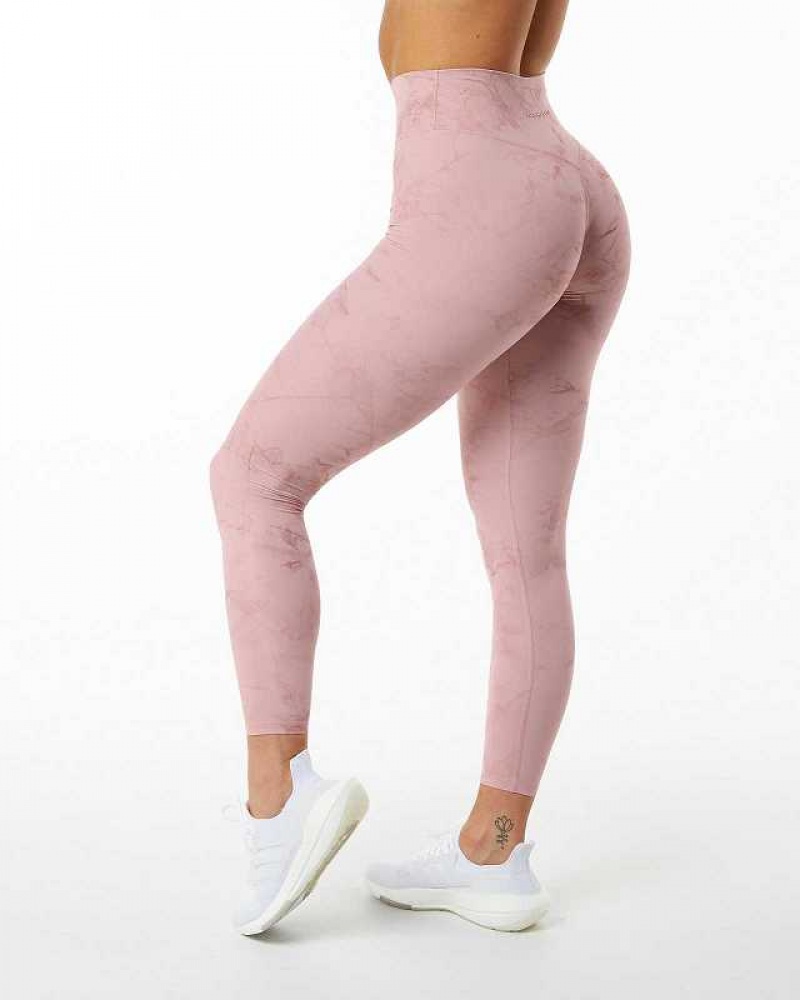 Pink Women's Alphalete Alphalux Wonder Leggings | UAE-819036