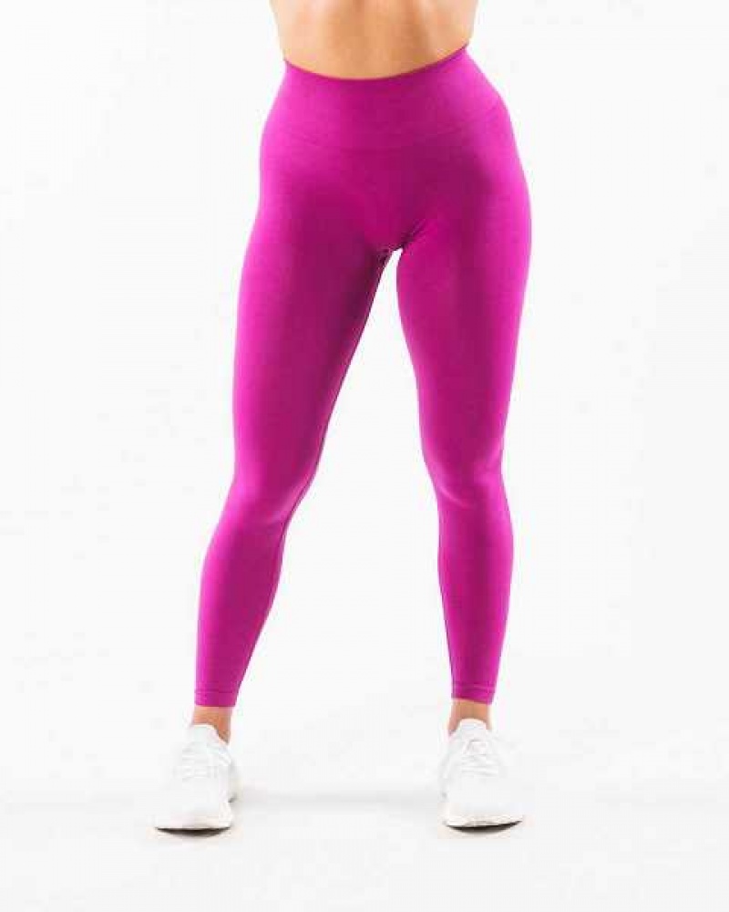 Pink Women's Alphalete Amplify Leggings | UAE-382091