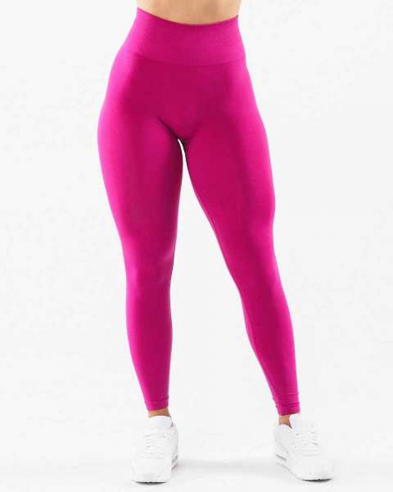 Pink Women's Alphalete Amplify Leggings | UAE-275039