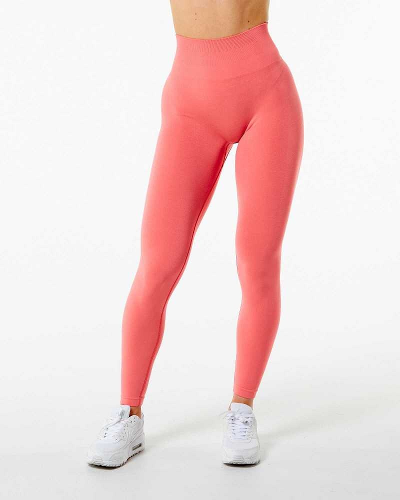 Pink Women's Alphalete Amplify Leggings | UAE-179328