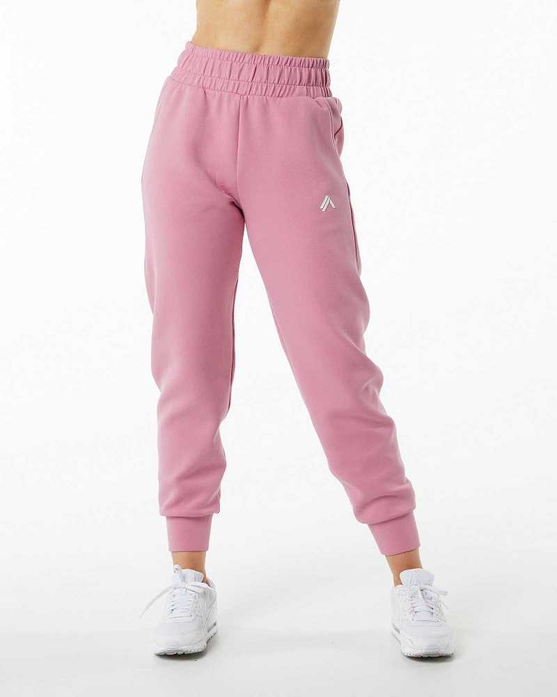 Pink Women's Alphalete ELMTS Cuffed Jogger | UAE-518694