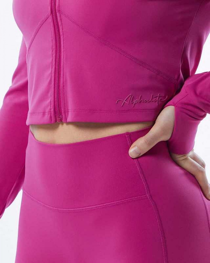 Pink Women's Alphalete Pulse Jackets | UAE-024381