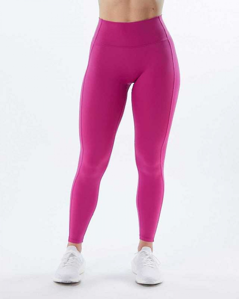 Pink Women's Alphalete Pulse Kinetic Leggings | UAE-276349