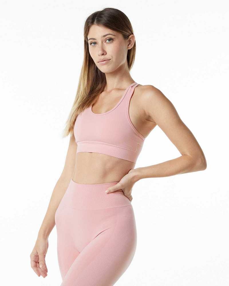 Pink Women's Alphalete Revival Sports Bra | UAE-295718