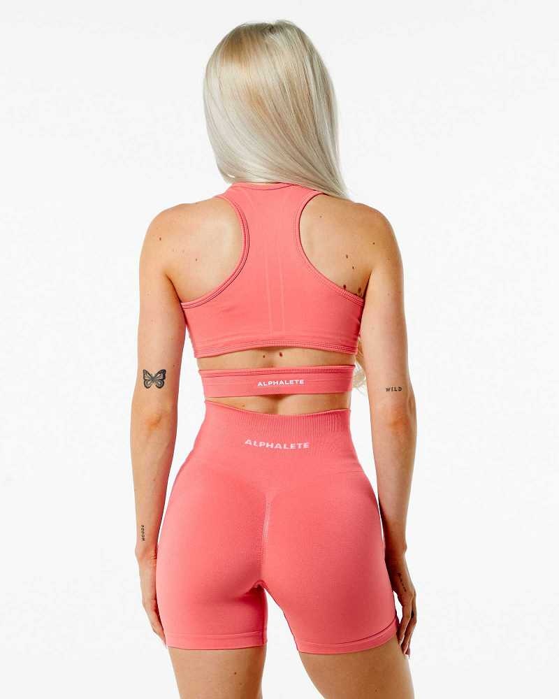 Pink Women's Alphalete Stratus Sports Bra | UAE-793840