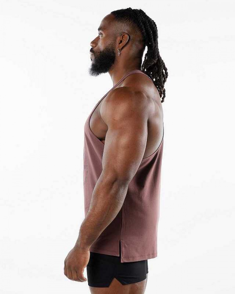 Purple Men's Alphalete Dynasty Stringer Tanks | UAE-830269