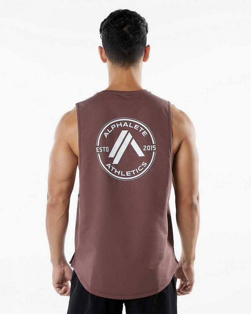 Purple Men's Alphalete Dynasty Tanks | UAE-792136