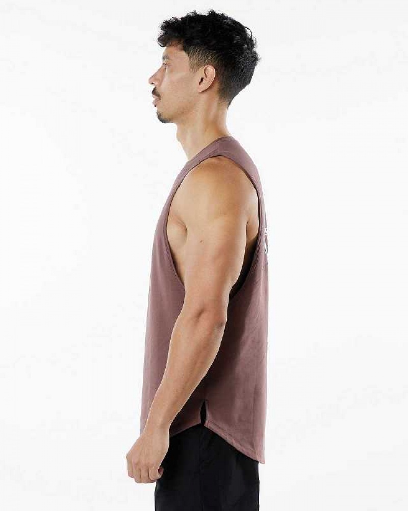 Purple Men's Alphalete Dynasty Tanks | UAE-792136