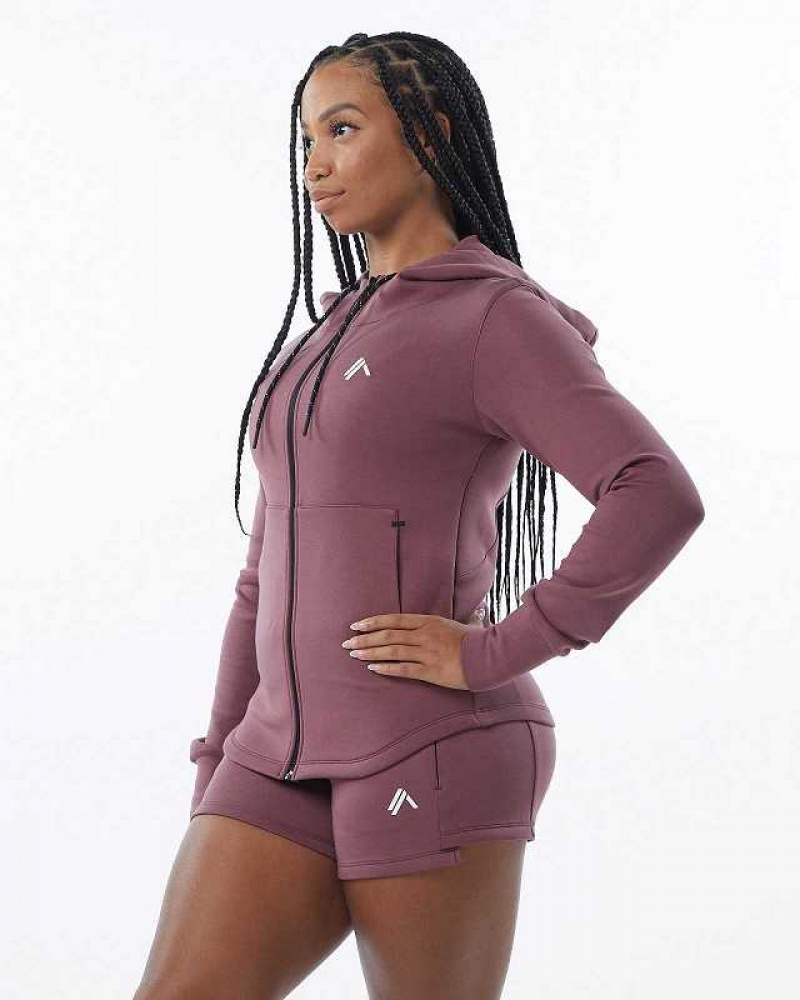 Purple Women's Alphalete ELMTS Athletic Jackets | UAE-814327