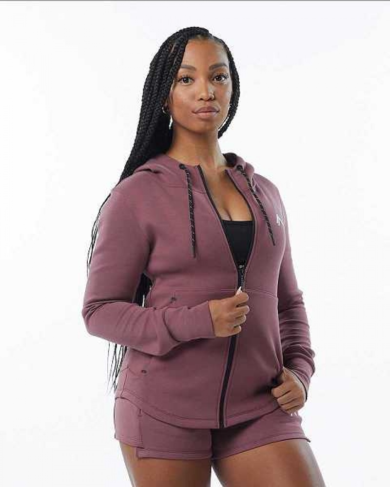 Purple Women\'s Alphalete ELMTS Athletic Jackets | UAE-814327