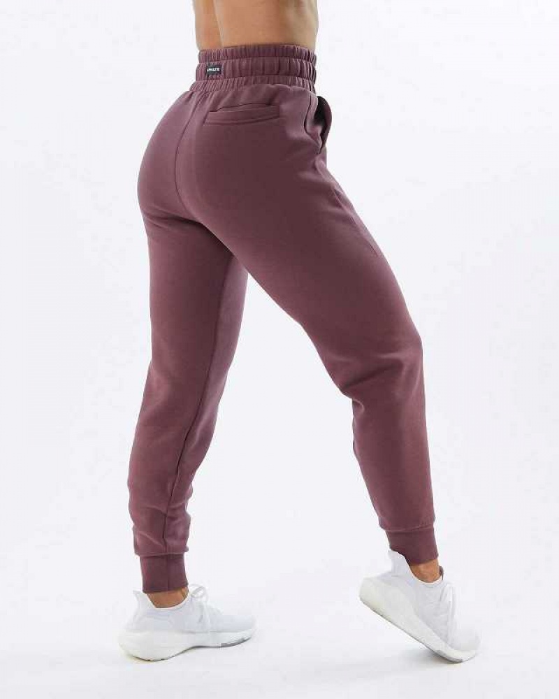 Purple Women's Alphalete ELMTS Cuffed Jogger | UAE-643017