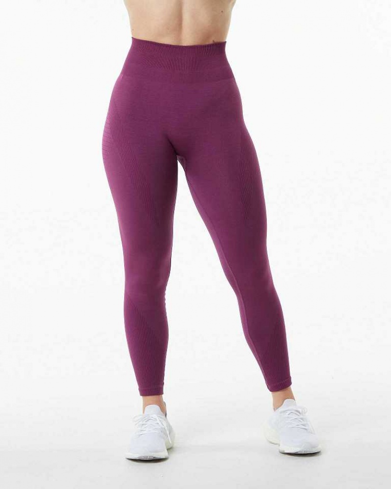 Purple Women's Alphalete Ozone Leggings | UAE-960587