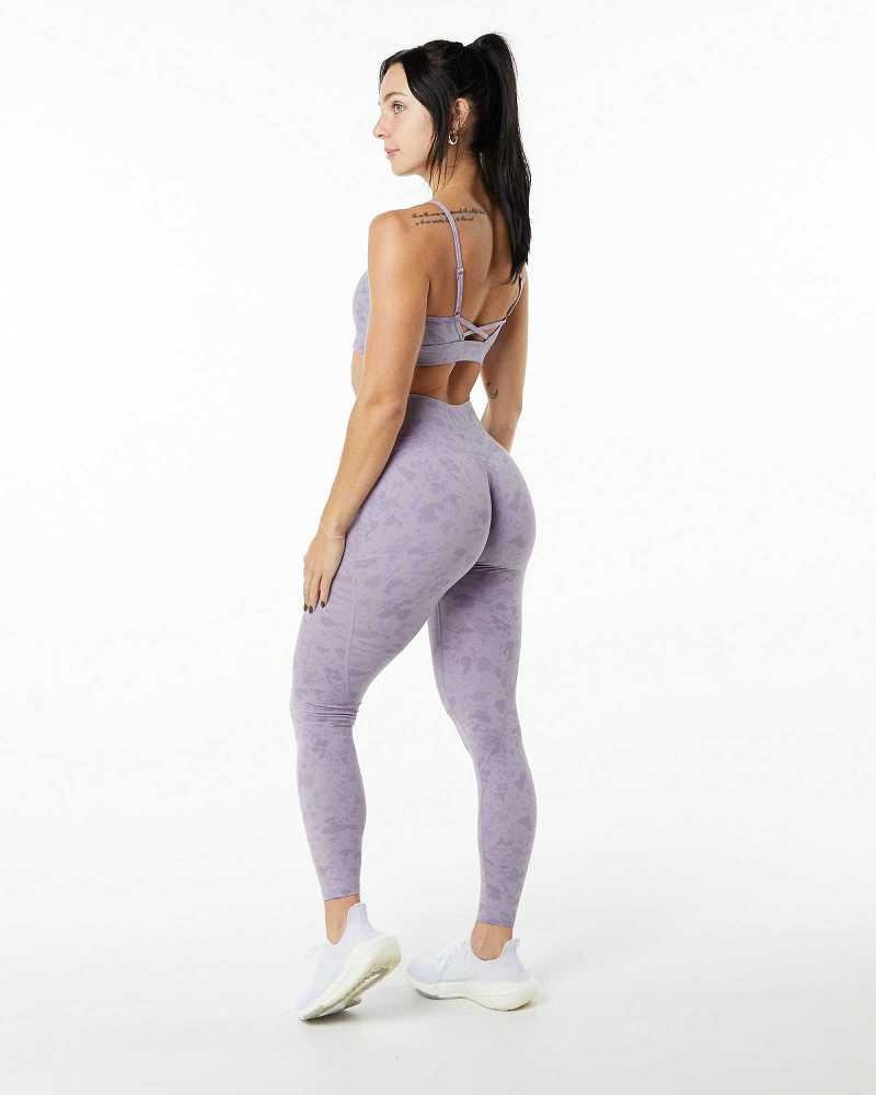 Purple Women's Alphalete Surface Power Leggings | UAE-581963