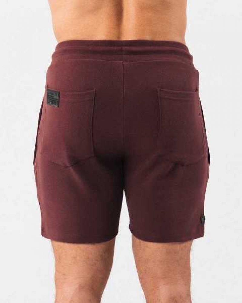 Red Men's Alphalete Identity 6” Shorts | UAE-801624