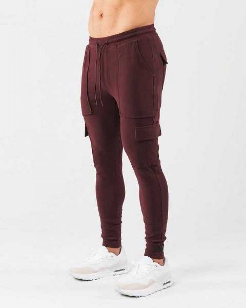 Red Men's Alphalete Identity Cargo Jogger | UAE-082719