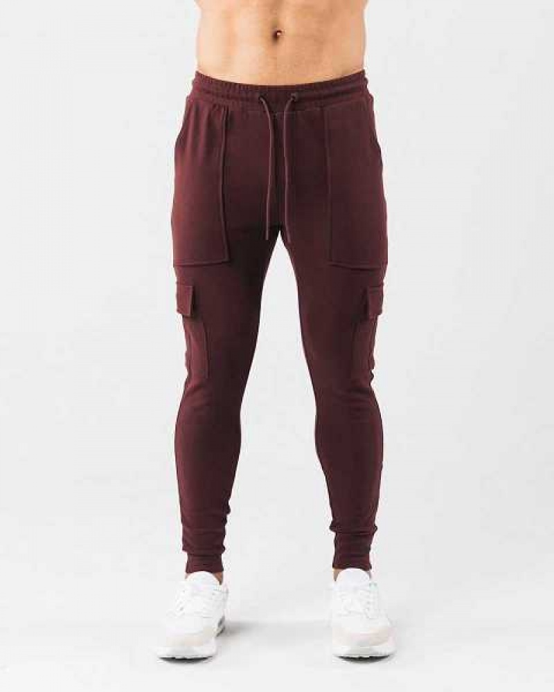 Red Men\'s Alphalete Identity Cargo Jogger | UAE-082719